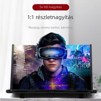 Mobiltelefon-képernyő nagyító, kihúzható dizájn, WL838, műanyag test, kompatibil Samsung, Huawei és Apple, testreszabás támogatott, minden helyzetben használható