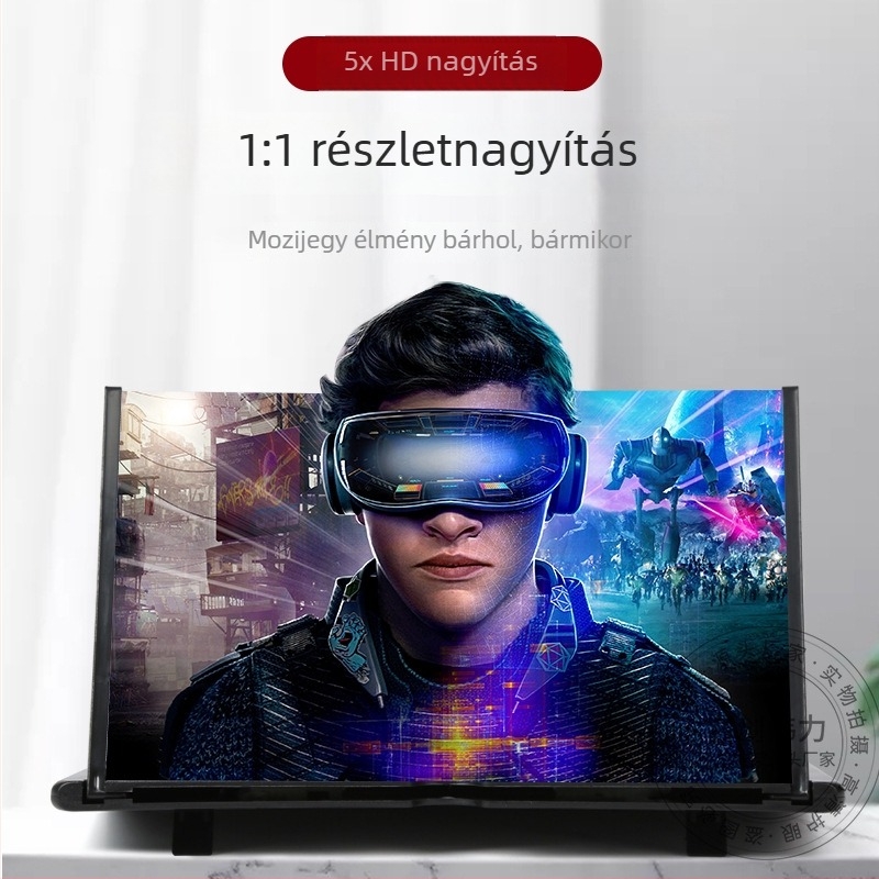 Mobiltelefon-képernyő nagyító, kihúzható dizájn, WL838, műanyag test, kompatibil Samsung, Huawei és Apple, testreszabás támogatott, minden helyzetben használható