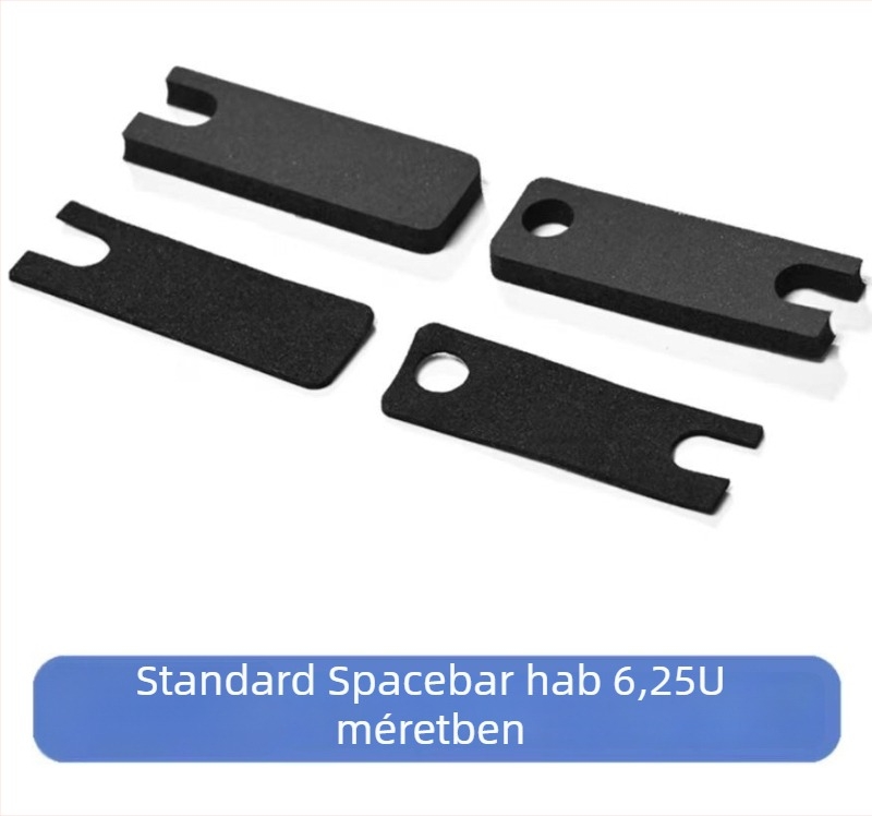 109 gombos numerikus billentyűzet, 6.25U7U spacebar, USB-C/USB csatlakozás, zajcsillapító gyapotból készült fedél