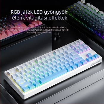 Membrán billentyűzet, RGB háttérvilágítás, 87 gombos, PBT oldalsó gravírozott billentyűk, vízálló, 3-módú vezeték nélküli kapcsolat (USB/Bluetooth/2.4G)