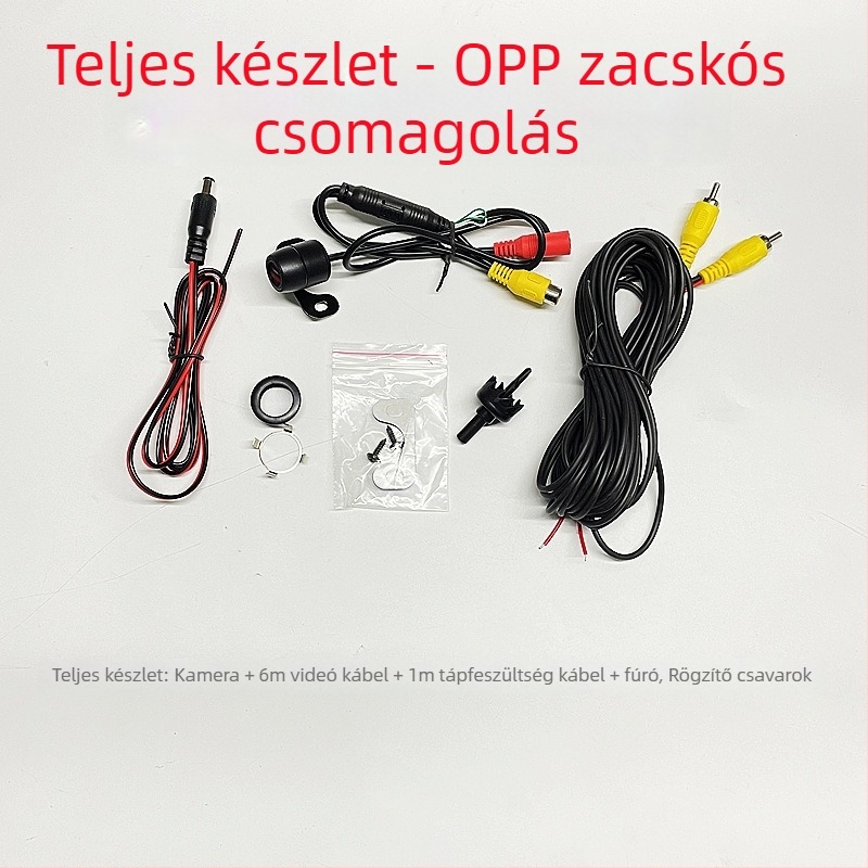 Elöl-hátul kettős célú visszapillantó kamera, 12V autókhoz, HD 18.5, felbontás 688x488, CVBS, 90°-os állítható