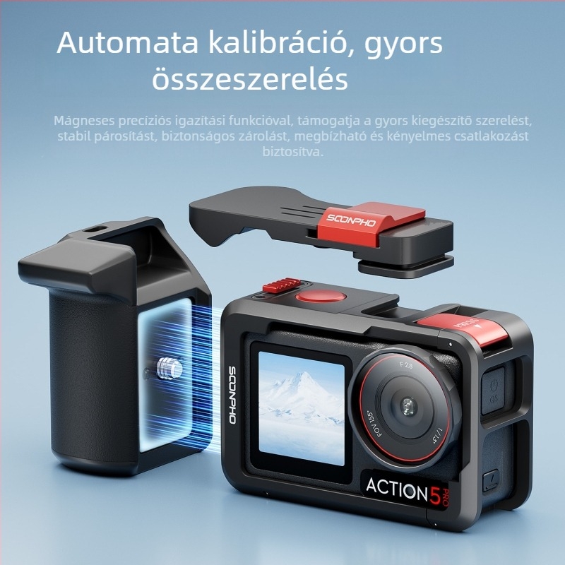 Fém nyúlketrec DJI Action5 Pro/4/3-hoz, utcai felvételekhez tartozó markolattal