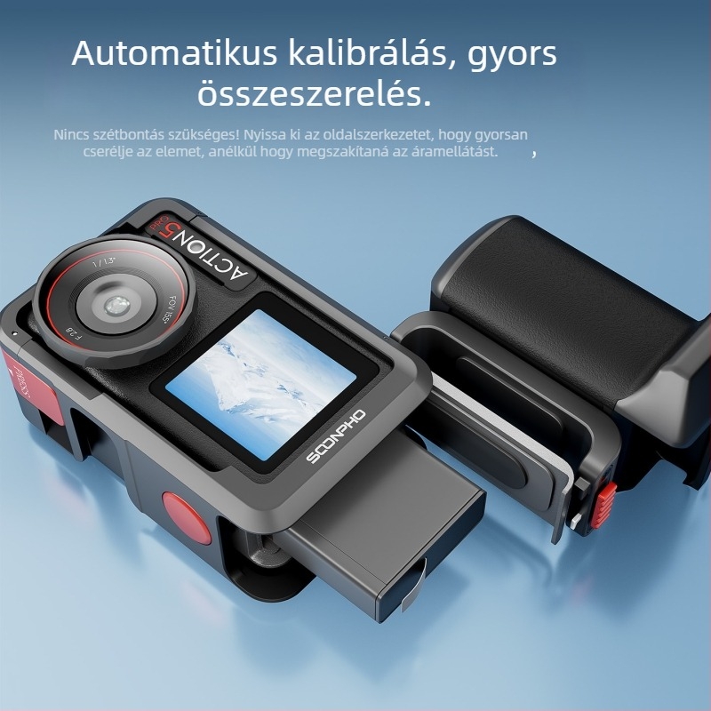 Fém nyúlketrec DJI Action5 Pro/4/3-hoz, utcai felvételekhez tartozó markolattal