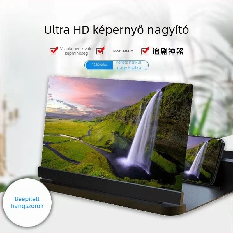 26X telefon tartó képernyő-nagyítóval, ABS, általános kompatibilitás