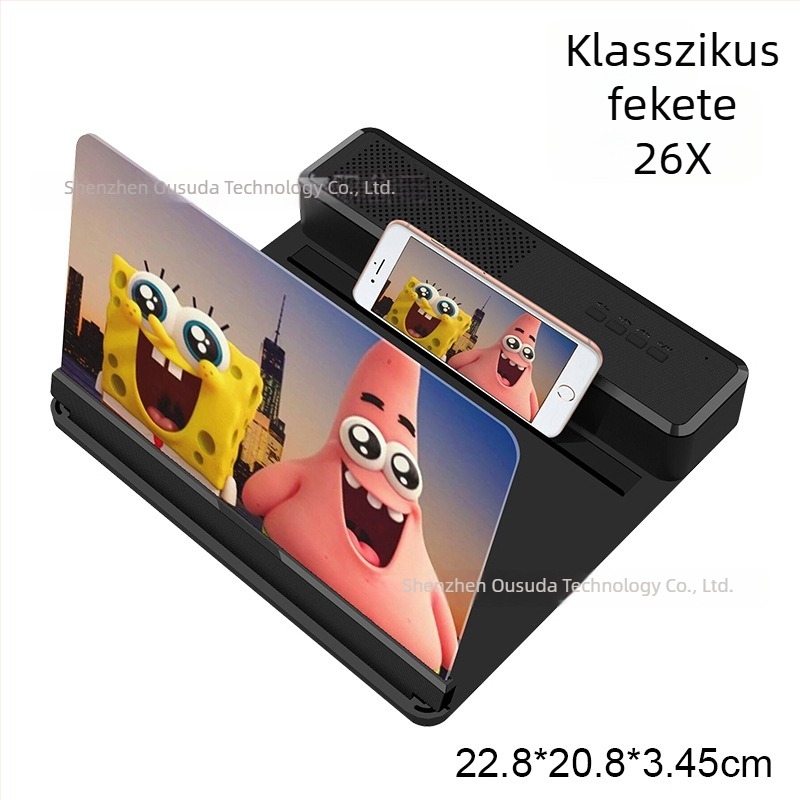 26X telefon tartó képernyő-nagyítóval, ABS, általános kompatibilitás