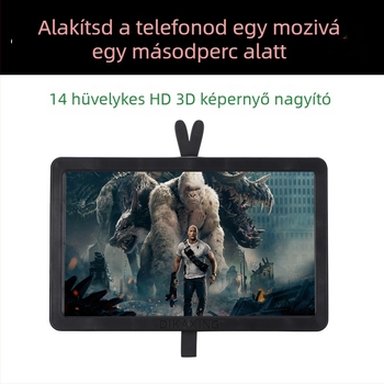 Telefonképernyő nagyító X8, összecsukható fa erezetes dizájn, HD 3D vetítés, asztali használatra