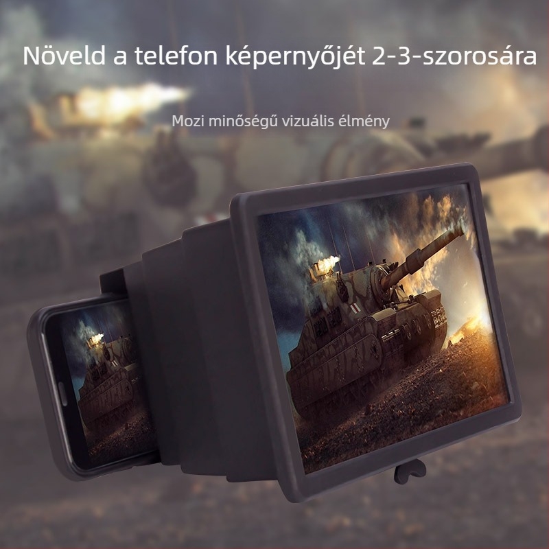 SX képernyőnagyító tartó telefonhoz, műanyag, univerzális, testreszabás támogatott