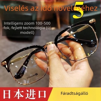 Kétfunkciós olvasó szemüveg, HD optika, kékfény elleni védelem, 16x nagyítás