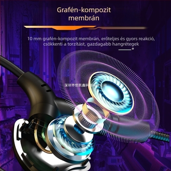 Kábeles in-ear játék fejhallgató mikrofonnal, modell G59, 3,5 mm csatlakozó, megjelenés 2024-08-29, testreszabás támogatott