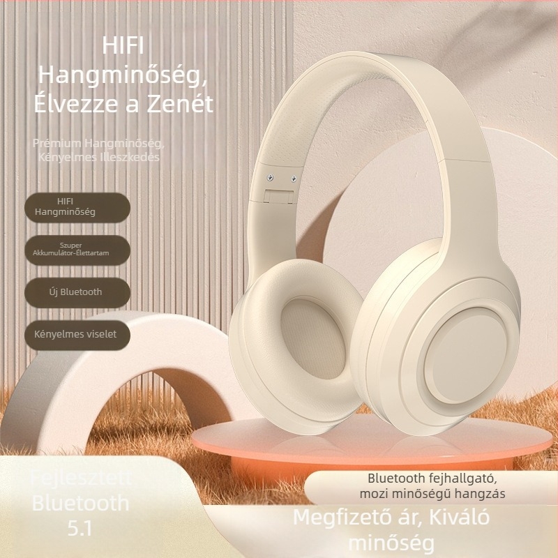 DR58 Bluetooth headset – fejhallgató-stílus, zajcsökkentés, Bluetooth 5.3, 3,5 mm csatlakozó, beépített mikrofon