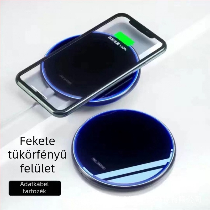 Vezeték nélküli töltő 50W iPhone 8–16, Huawei Mate50/40 Pro, Xiaomi és OPPO számára, AFC protokoll