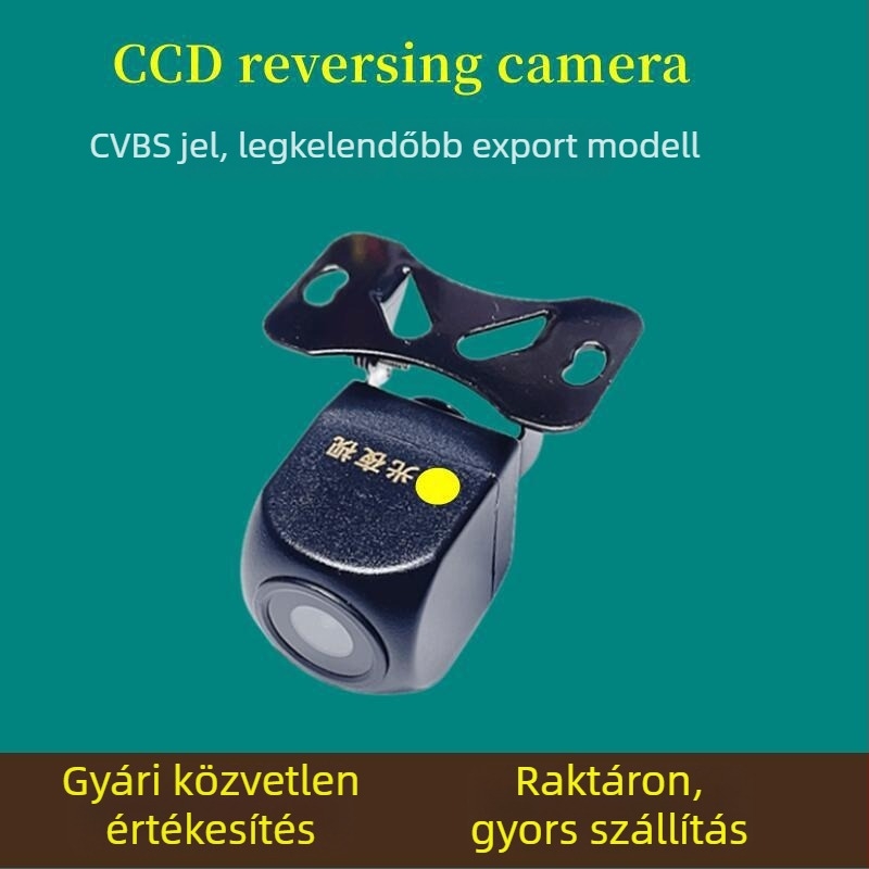 Autó hátulról kamerája CCD-17, infravörös éjszakai látás, széles látószög, járműre szerelve (CCD-17, 12V, CVBS)
