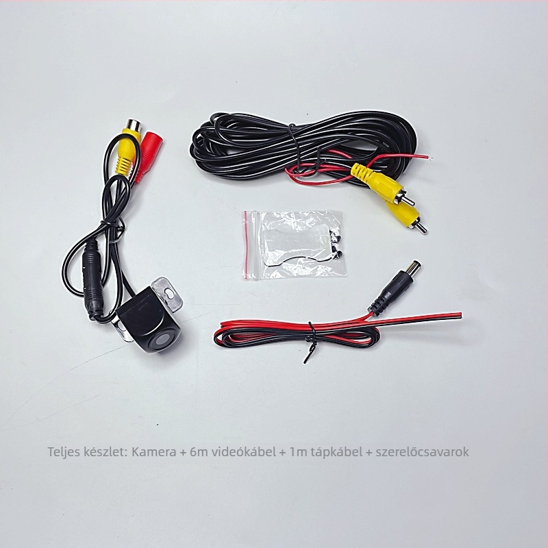 Autó hátulról kamerája CCD-17, infravörös éjszakai látás, széles látószög, járműre szerelve (CCD-17, 12V, CVBS)