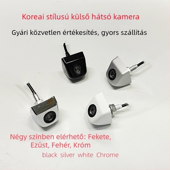 Koreai stílusú külső tolató kamera, autókameraként, 12V, 90° látószög, 688x582 felbontás, CVBS