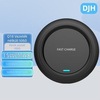 Asztali vezeték nélküli töltő 15W, gyors töltés Apple iPhonehoz, QC3.0, kimenet 1.66 A