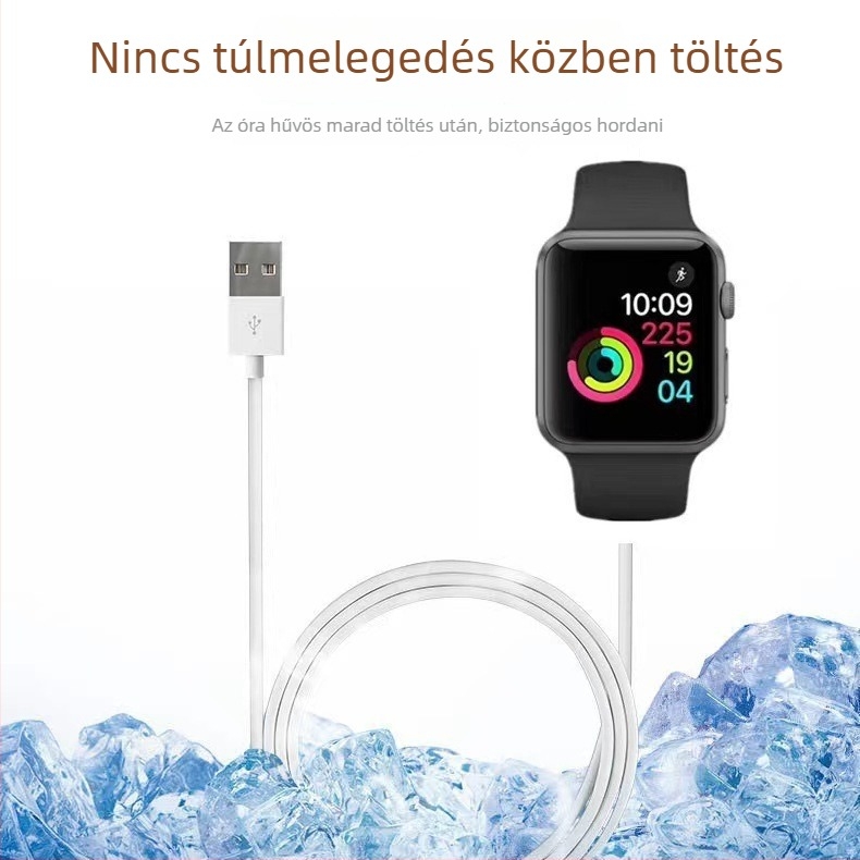 Apple iWatch töltő mágneses vezeték nélküli gyors töltéssel – kompatibilis az 1–8. generációval, USB-C, 5W, QC2.0