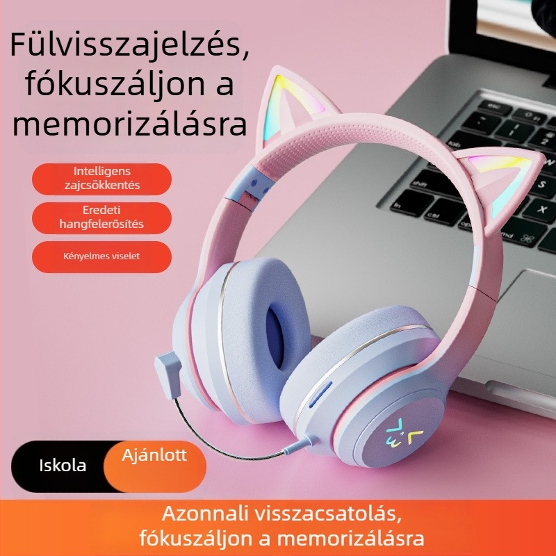 JST-BT035D Fejre szerelt Bluetooth headset, összecsukható, kártya-nyílás, sztereó, Bluetooth 5.3, 10 m hatótáv, >8 h üzemidő, IPX4