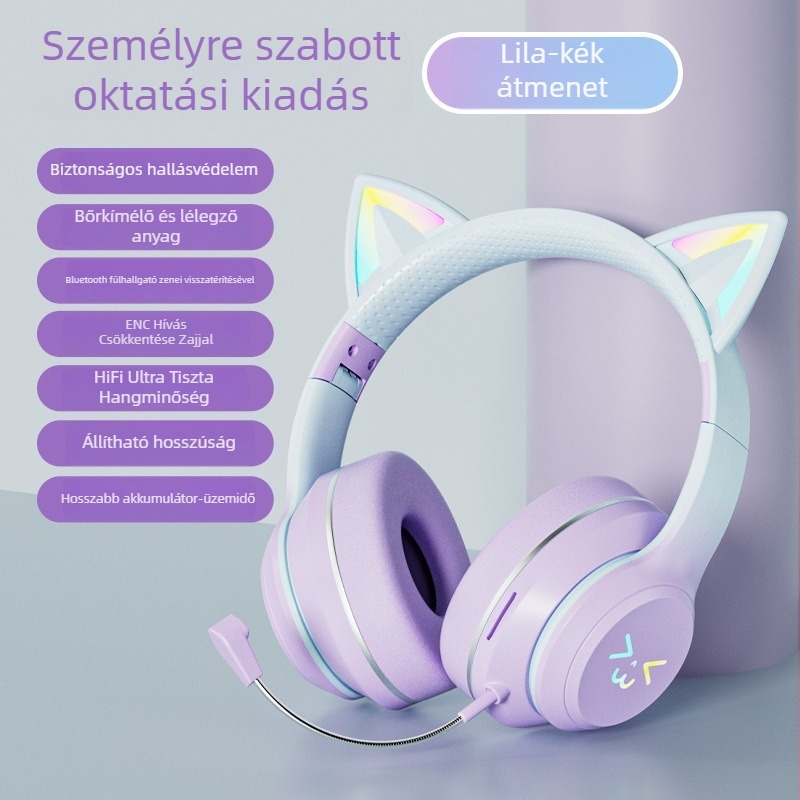 JST-BT035D Fejre szerelt Bluetooth headset, összecsukható, kártya-nyílás, sztereó, Bluetooth 5.3, 10 m hatótáv, >8 h üzemidő, IPX4