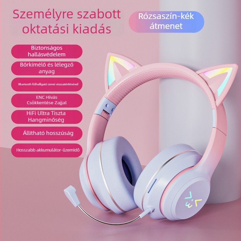 JST-BT035D Fejre szerelt Bluetooth headset, összecsukható, kártya-nyílás, sztereó, Bluetooth 5.3, 10 m hatótáv, >8 h üzemidő, IPX4