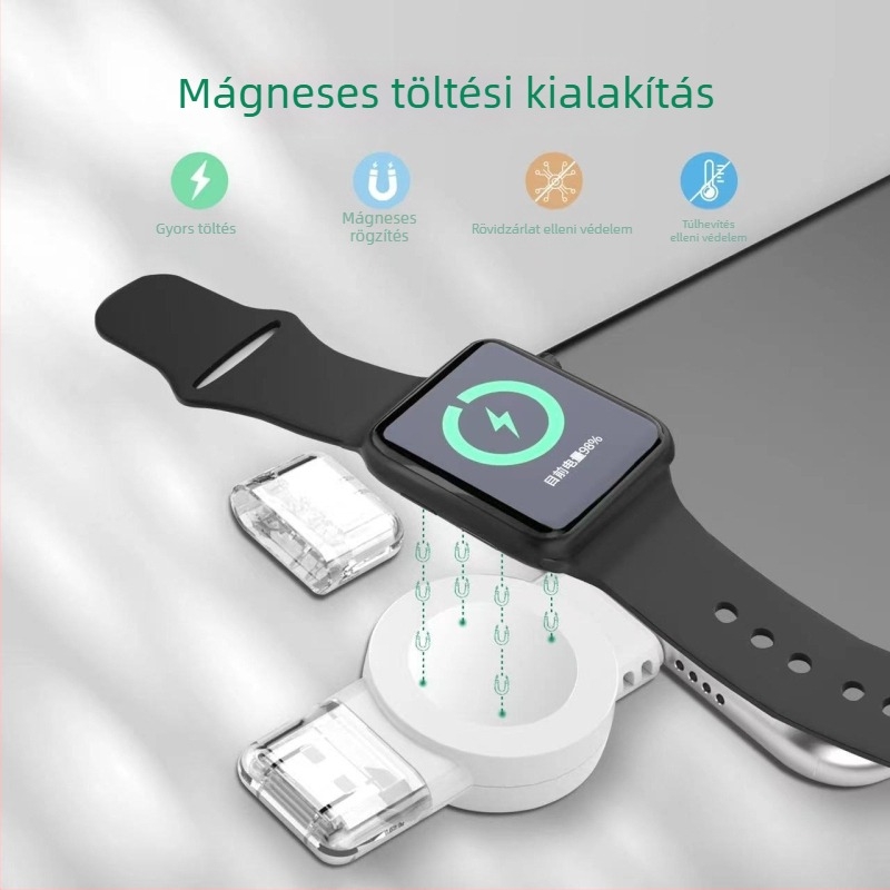 Apple Watch vezeték nélküli töltő mágneses töltéshez USB-C felület — PD protokoll, 5W kimenet