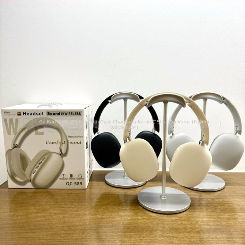 QC-589 Vezeték nélküli over-ear fejhallgató Bluetooth 5.3 (10 m hatótávolság, PC+ABS, 0–4 óra üzemidő)