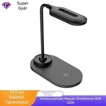 Asztali lámpa vezeték nélküli töltéssel, 10W kimenet, 1.67A, QC2.0, modell HT-510