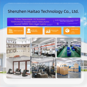 Asztali lámpa vezeték nélküli töltéssel, 10W kimenet, 1.67A, QC2.0, modell HT-510