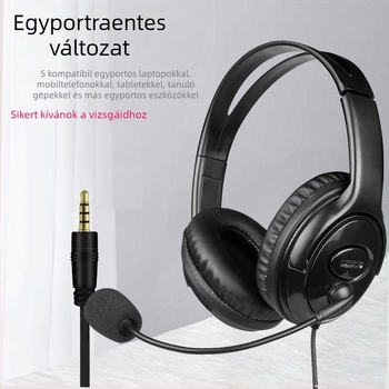 Fejhallgató fejre rögzített dizájnnal, 3,5 mm-es csatlakozóval, vezetékes, OEM feldolgozás, testreszabható logó