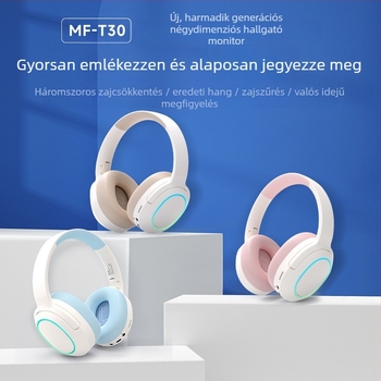 Bluetooth fejhallgató ANC-vel általános iskolásoknak — Gen 3 MF-T30, fejre rögzíthető, recitációs tanulás