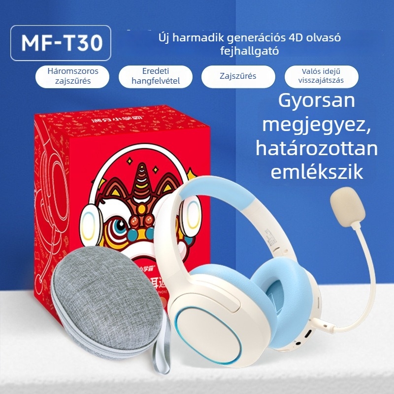 Bluetooth fejhallgató ANC-vel általános iskolásoknak — Gen 3 MF-T30, fejre rögzíthető, recitációs tanulás