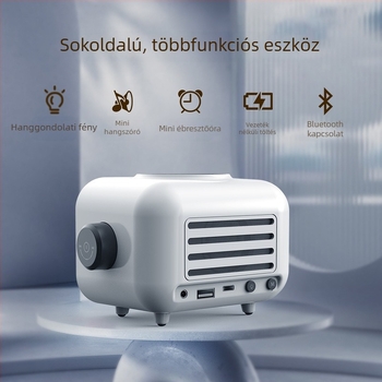 Digitális óra ébresztővel és beépített hangszóróval, vezeték nélküli töltő akár 15W, QC3.0 gyorstöltés és mágneses töltés