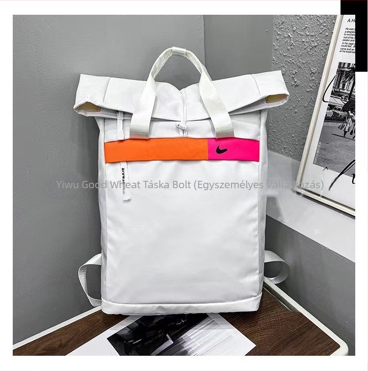 Unisex nylon laptop hátizsák, 20–35L, street style, légpárnás vállpántok