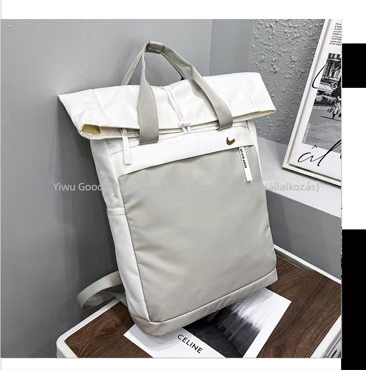 Unisex nylon laptop hátizsák, 20–35L, street style, légpárnás vállpántok