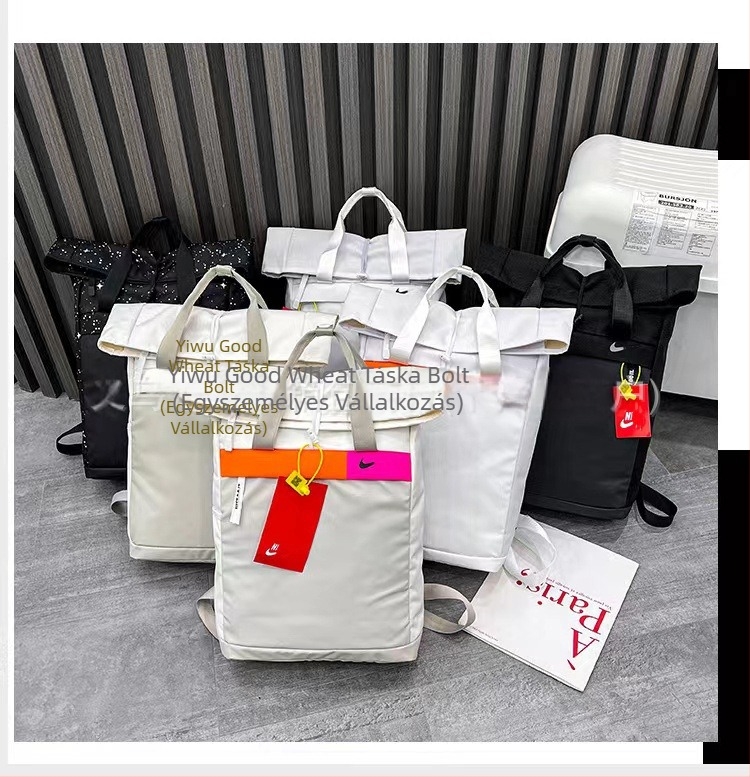 Unisex nylon laptop hátizsák, 20–35L, street style, légpárnás vállpántok