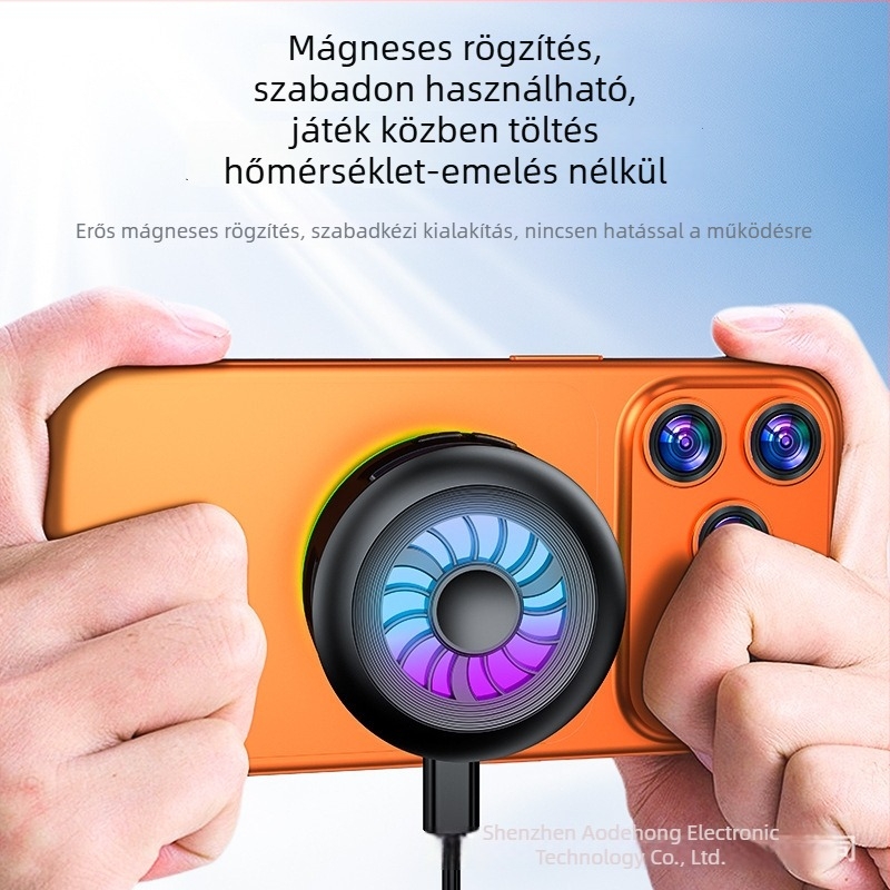 Qi 2.2 Mágneses Vezeték nélküli Töltő, 25W Kimenet, 3A, QC 3.0 Gyors Töltés, Félvezető Hűtés