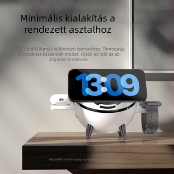 3-az-1-ben mágneses vezeték nélküli töltőállomás telefonhoz, órához és fülhallgatókhoz - CBT-60Q, QI2 hitelesítés, PD gyors töltés, 20W kimenet