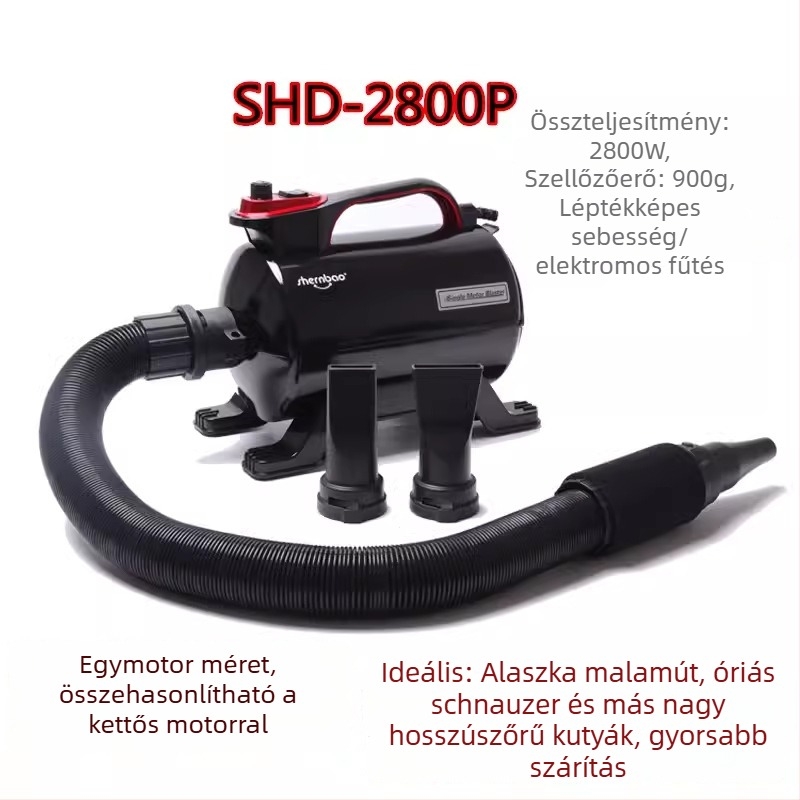 SHD-2800P Állati hajszárító, 2000W+, 220V, univerzális, CCC 2017010709979572