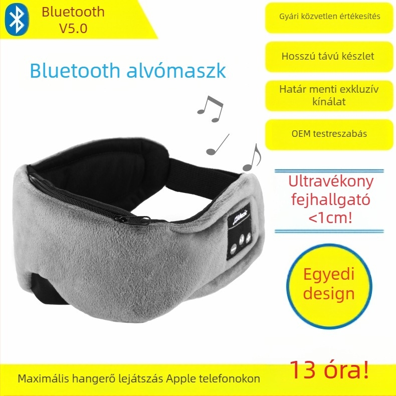 Bluetooth alvómaszk 5.0 – zene és hívások, akár 8 órás üzemidő
