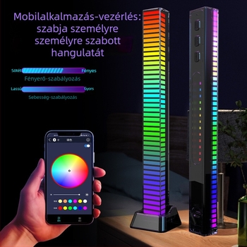 3D RGB hang-aktivált fény, hangvezérléssel, autó belső atmoszférikus világítás zenei ritmusokhoz
