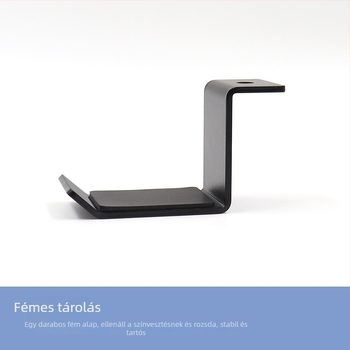 Asztali fejhallgató állvány, fémből, HH-009, fúrás nélküli, univerzális kompatibilitás