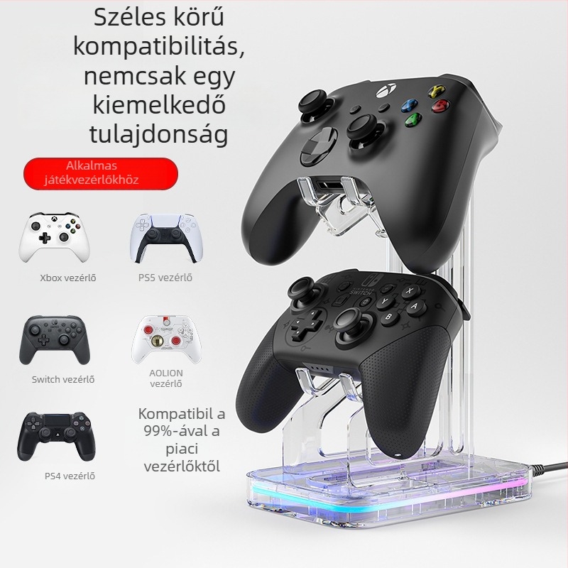 Switch 2 játékkontroller-állvány, ABS, kétszintes, 245 g, 1 kontroller számára