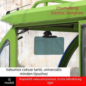 Elektromos háromkerekű napellenző, szívócsészés telepítés, PVC anyag, általános illeszkedés