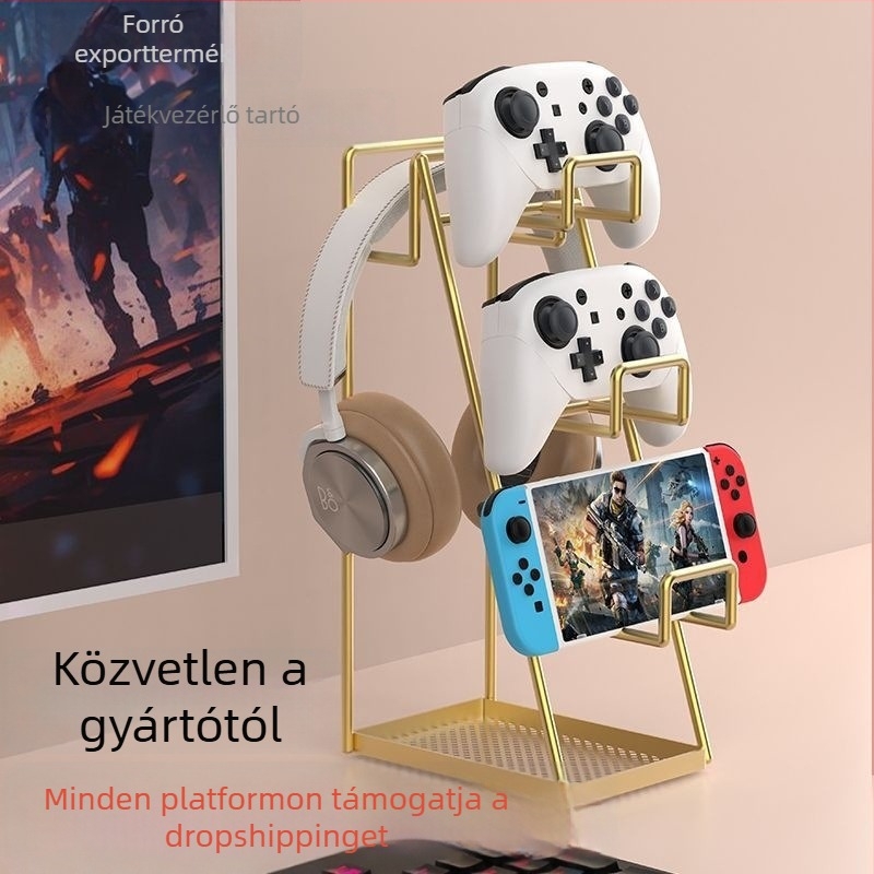 Fém játékvezérlő állvány és asztali rendező – 1-szintű, szabadon álló, kollégiumi asztalhoz
