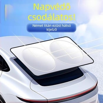 Autó hátsó szélvédő árnyékoló beépített telepítéssel, univerzális illeszkedés, testreszabható és logó nyomtatás elérhető, fémötvözet konstrukció