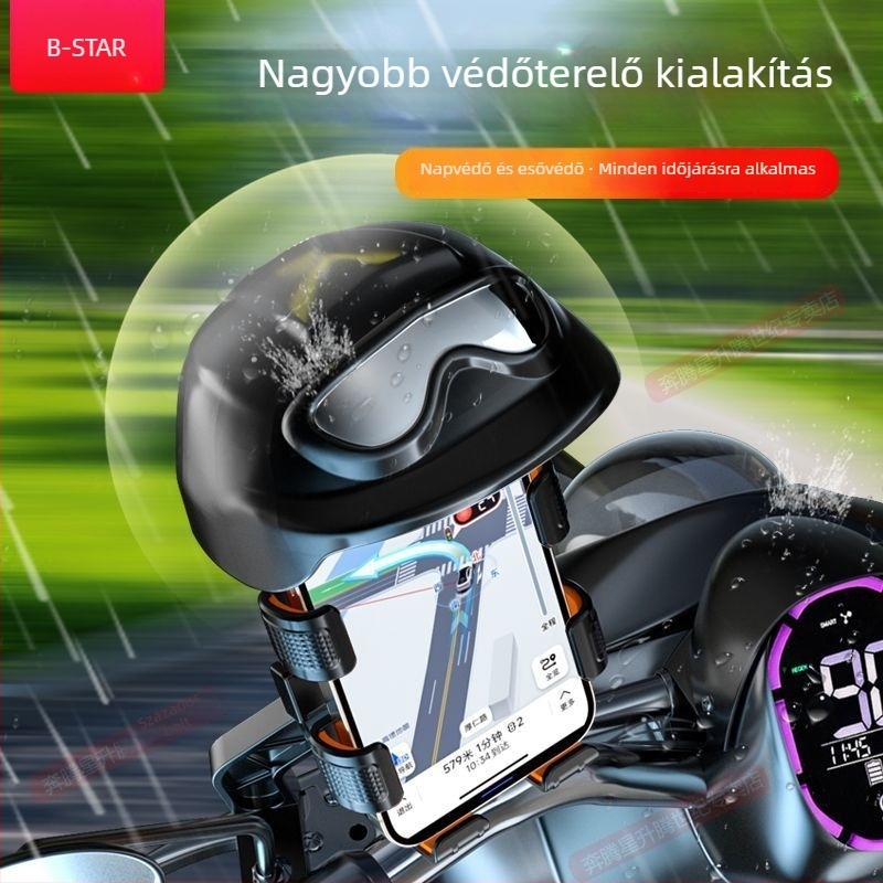 Kerékpártelefon-tartó vezeték nélküli töltéssel (Anyag: puha gél; Stílus: cyberpunk; Funkció: vezeték nélküli töltés)