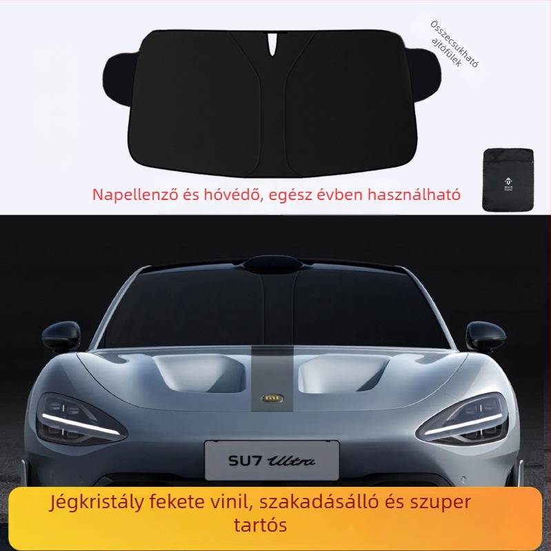Első szélvédő autós napvédő árnyékoló, átlátszatlan függöny a hővédelemhez és hőszigeteléshez, alumíniumfólia
