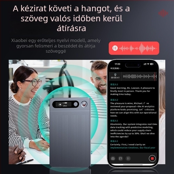 VORMOR M1 felvételi toll kettős felvételi mód, MP3 formátum, felvételi távolság 5 m, háromirányú mikrofonrendszer (2 irányított mikrofon + 1 vibrációs mikrofon), Type-C interfész