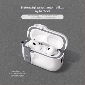 AirPods TPU védőtok – Multifunkcionális, Hordozható, Univerzális; injekciós öntés, Kompatibilis Apple és Huawei