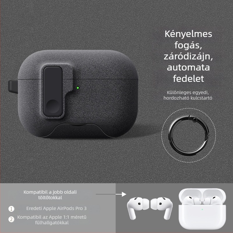 AirPods TPU védőtok – Multifunkcionális, Hordozható, Univerzális; injekciós öntés, Kompatibilis Apple és Huawei