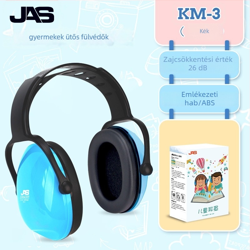 Gyerekeknek szánt fülvédő ABS ütésálló tokkal a zajcsökkentéshez
